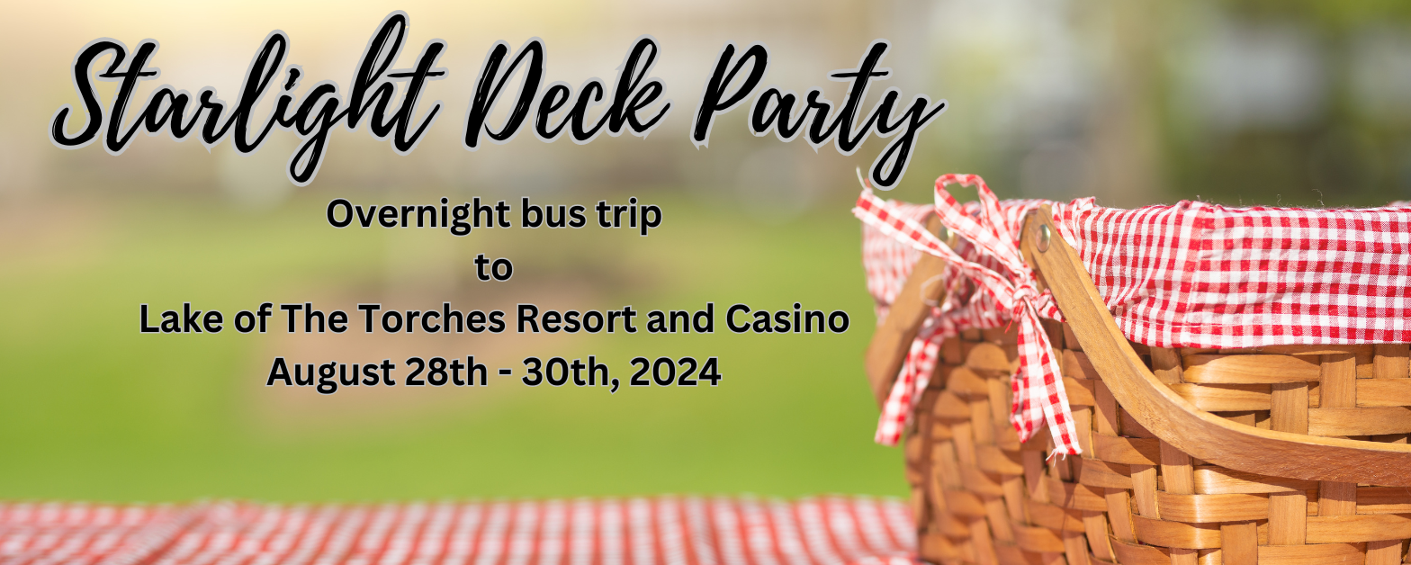 Starlight Tours llc annual deck party at lake of the torches