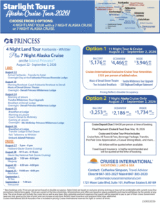 Starlight Princess Cruise Tour 2026 CS revb