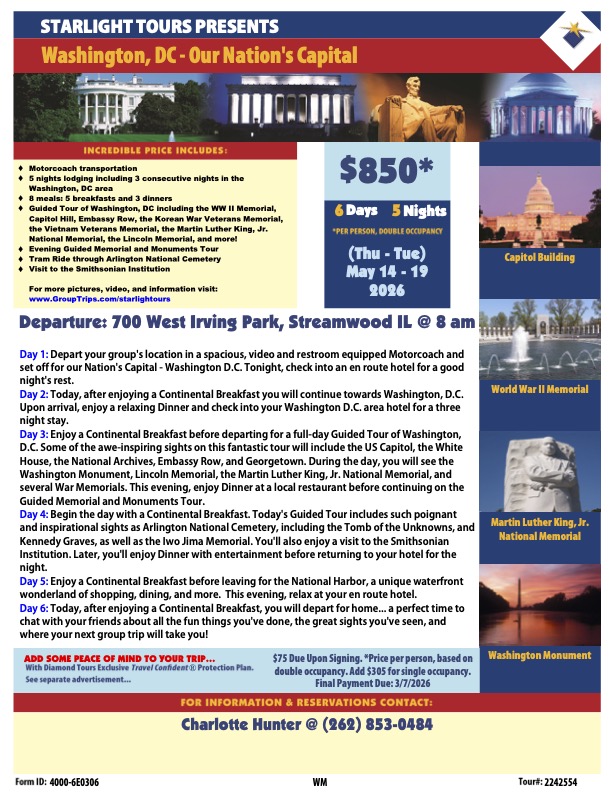 Starlight Tours visits Washington DC